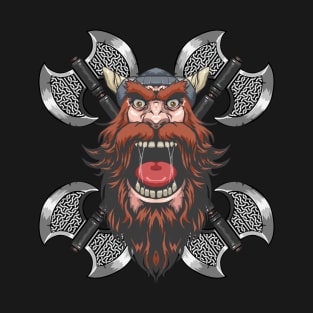 Awesome Screaming Viking Warrior Dad T-Shirt