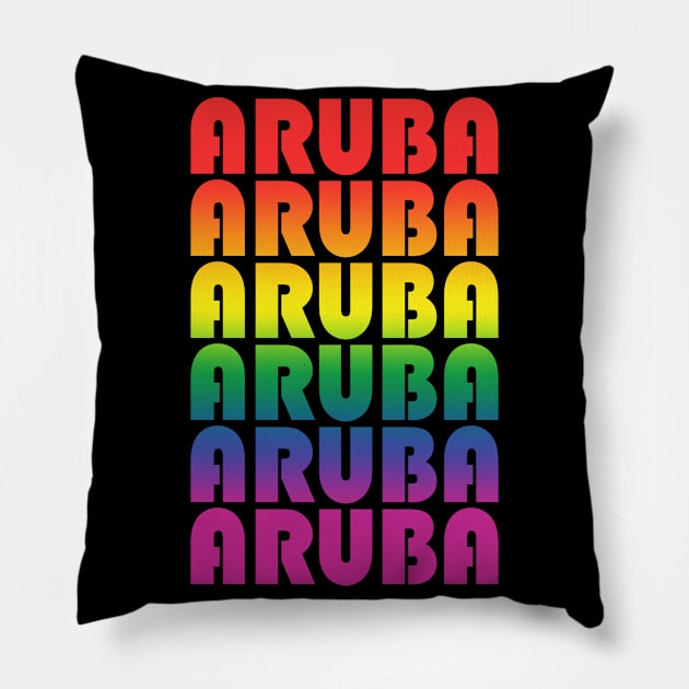 Aruba holiday.Lgbt friendly destination. Perfect present for mom mother dad father friend him or her Pillow by SerenityByAlex