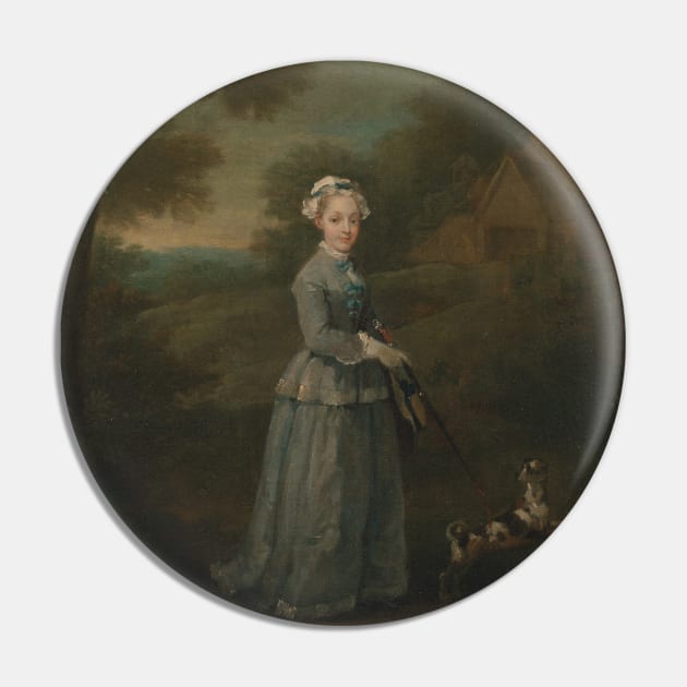 Miss Wood by William Hogarth Pin by Classic Art Stall