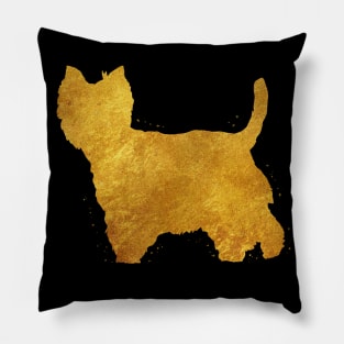 Westie golden art Pillow