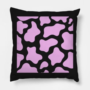 Purple Pastel Cow Print Pillow