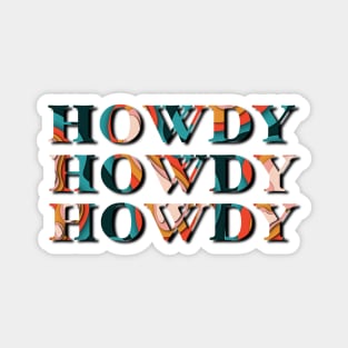 Retro papercut HOWDY Magnet