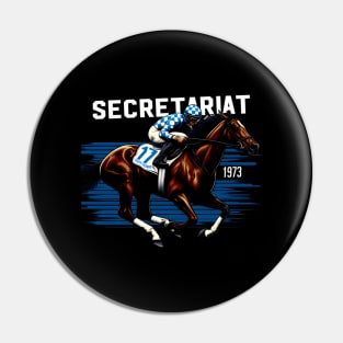 Secretariat 1973 Horse Racing Pin