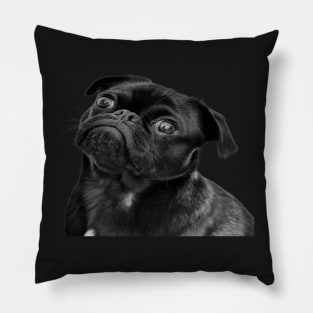 happy pug puppy sticker Pillow