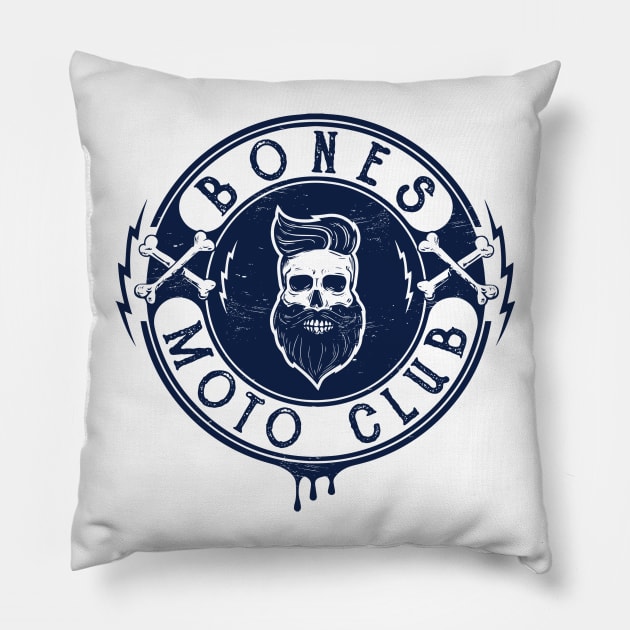 Bones moto club Pillow by Durro