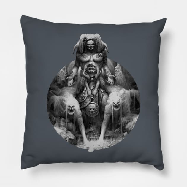 Ventriloquist b&w Pillow by piofoks