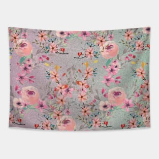 pastel colours floral watercolour pattern Tapestry