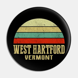 WEST HARTFORD VERMONT Vintage Retro Sunset Pin