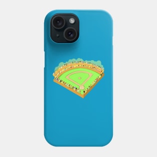 Baseball field with spectators in the stands Phone Case