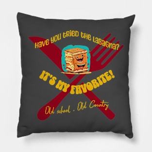 2 Sided Lasagna Tshirt Pillow