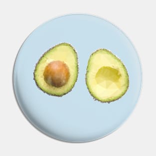 Low Poly Avocado Pin