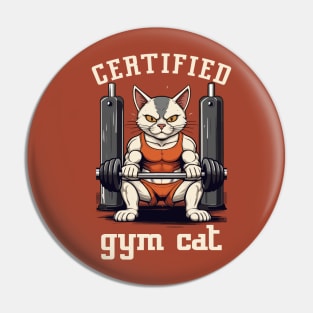 Certified Gym Cat Pin