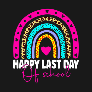 Happy Last Day Of School Kindergarten Students Teacher Summer T-Shirt