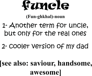 Funcle Uncle (cooler dad) Gift Idea Humor Sarcastic Cool Very Funny Magnet