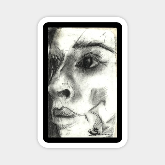 SILENCE - Portrait - Artwork Magnet by Ambient Abstract