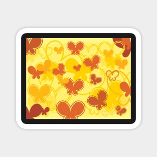 Butterscotch Butterflies Pattern Magnet