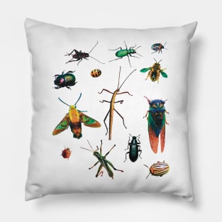 Flock of Bugs Pillow