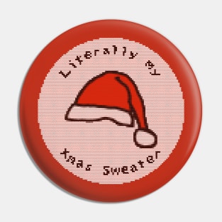 Santa Hat Ugly Christmas Sweater Pin