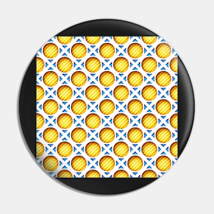 Colorful Yellow 3d Geometric Pattern Pin