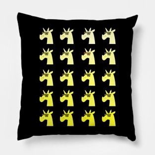 Golden Shades of Unicorn Pillow