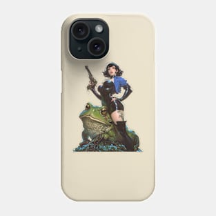 girl and frog Phone Case