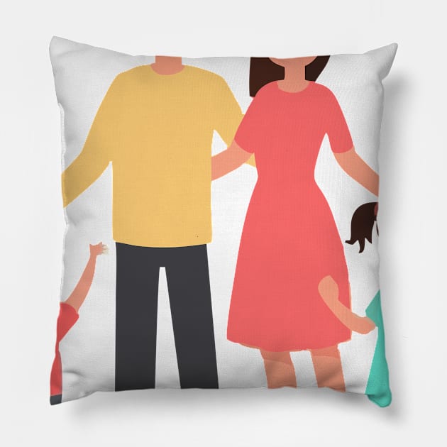 family artwork Pillow by Nawaw