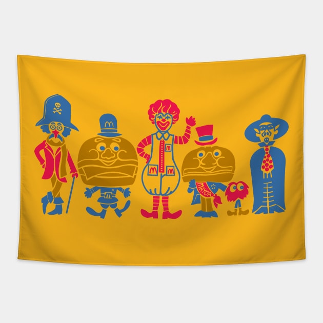 Mcdonaldland lineup Tapestry by DustinCropsBoy