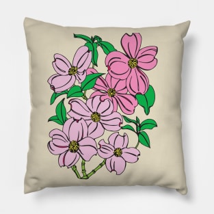 Pink Dogwoods Pillow