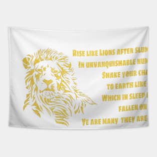 Rise Like Lion's Shelley Poem Tapestry