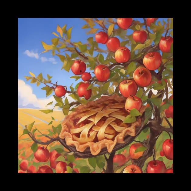 Apple Pie Vintage Slice Kawaii Sweet Retro Picture by Flowering Away