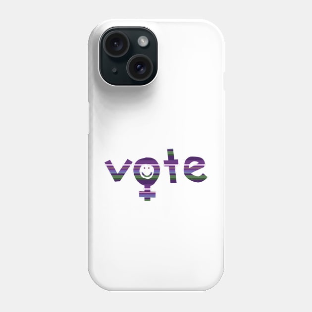 Women Vote Lavender Stripes Phone Case by ellenhenryart