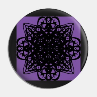 Abstract Geometric in Black and Purple Pin