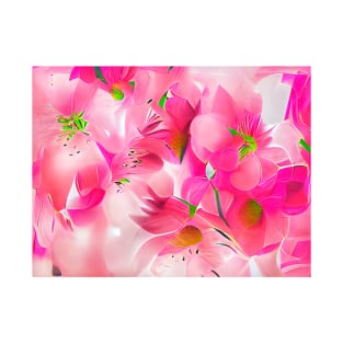 Beautiful Pink Flowers Art T-Shirt