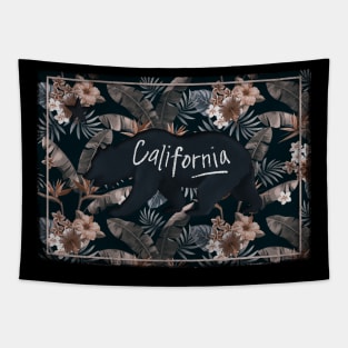 California bear floral Tapestry