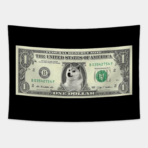 doge dollar Tapestry by alohagang