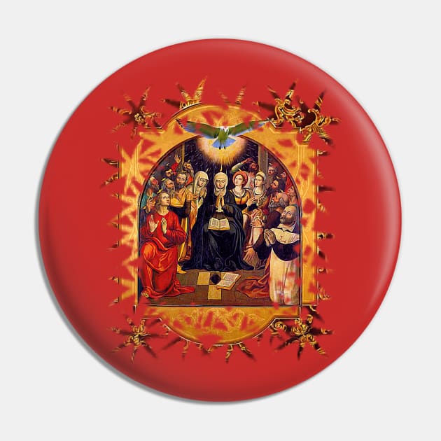 Pentecost Holy Spirit Virgin Mary and the Apostles Pin by hispanicworld