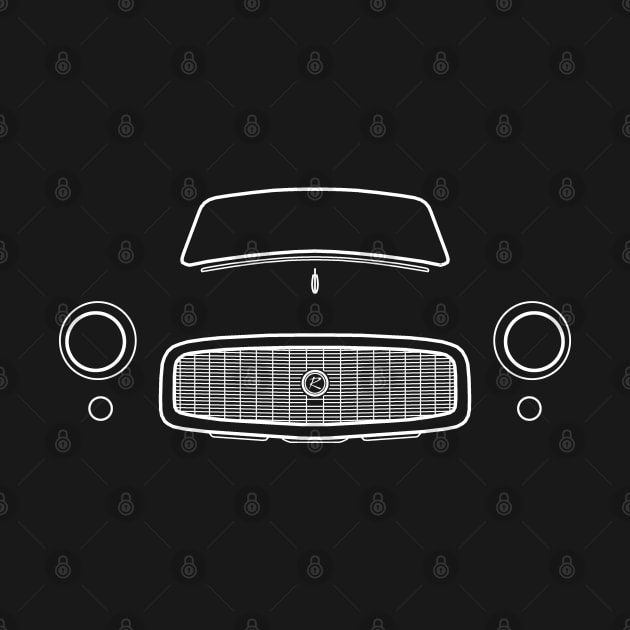 1960 AMC Rambler classic car white outline graphic by soitwouldseem