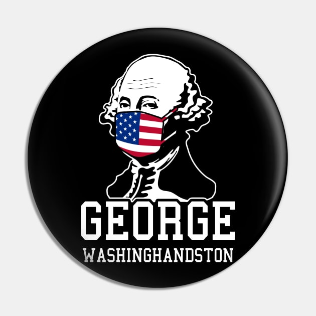 USA Independence Day 4th of July George Washington Pin by KsuAnn