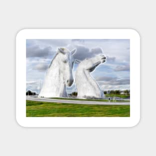 the Kelpies neon glow  , Helix Park , Grangemouth Magnet