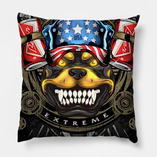 Dog Loves American Proud and Beer Pillow