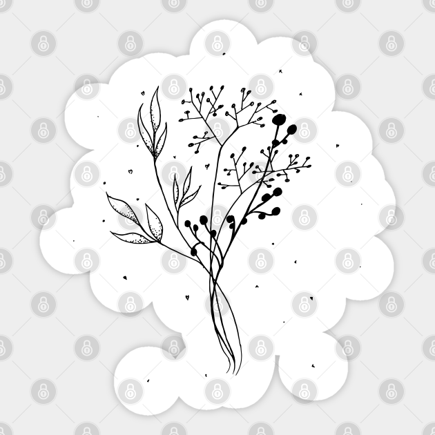 Flower Bouquet Flower Bouquet Drawing Sticker Teepublic Flower Bouquet Flower Bouquet Drawing Sticker Teepublic