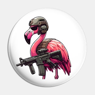 Tactical Flamingo Pin