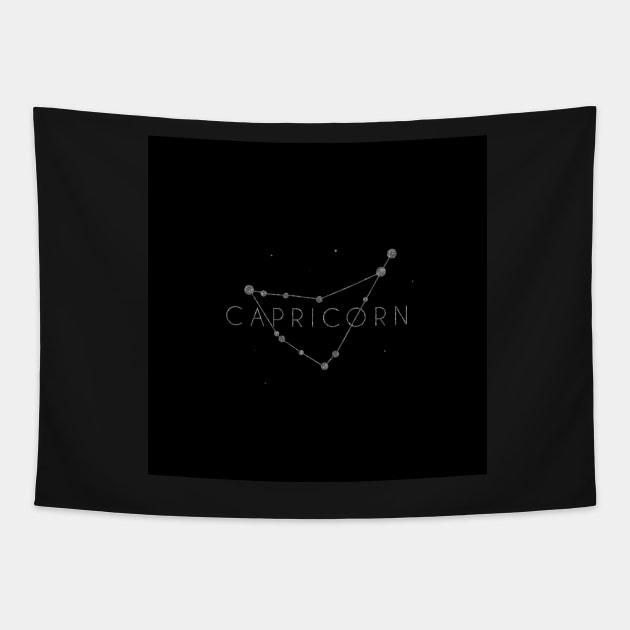 Zodiac sign constellation - capricorn Tapestry by Ranp