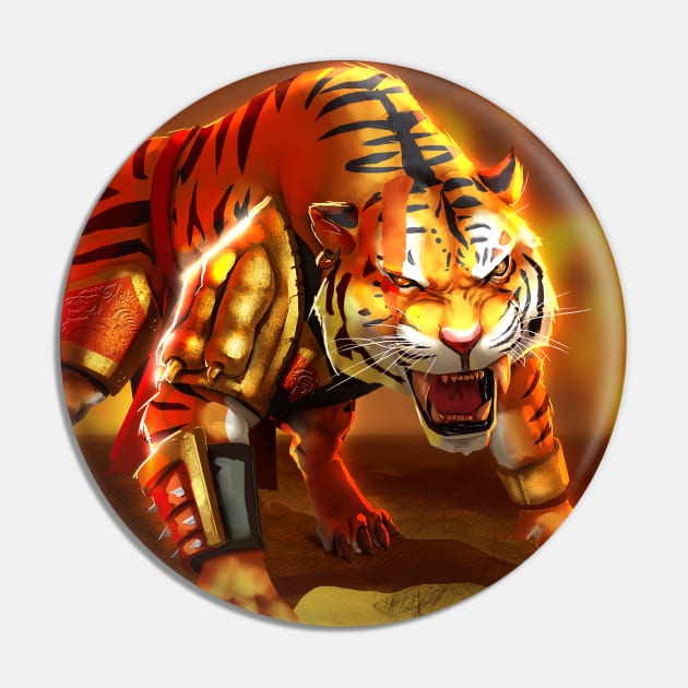 Tiger Warrior Collection - Tiger Version Pin by Beckley Art