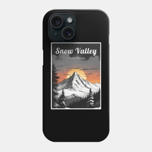Snow Valley California USA ski Phone Case