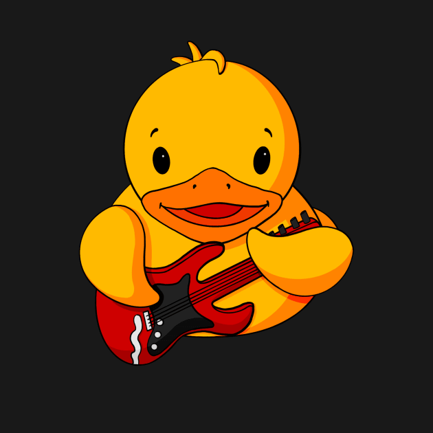 Rock Band Guitarist Rubber Duck by Alisha Ober Designs