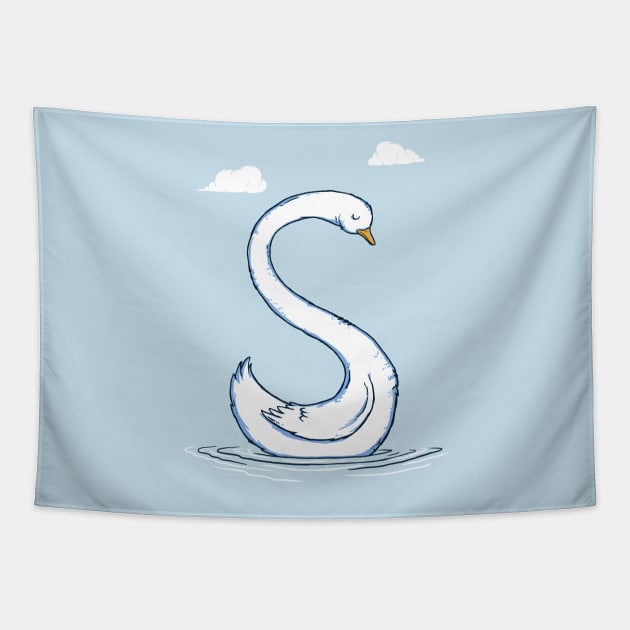 S Is For Swan Tapestry by triagus