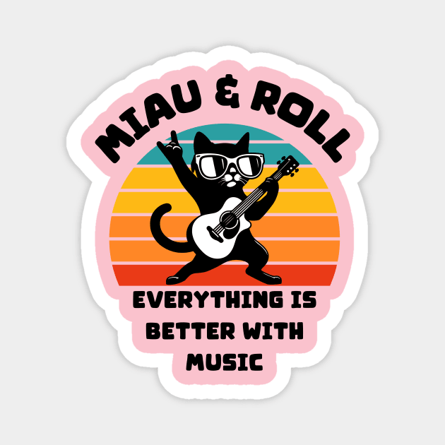 Funny Cat Miau&Roll Magnet by Montony