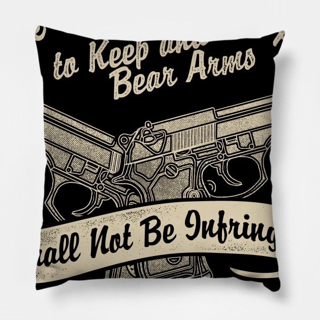 Gun Rights T Shirt Pillow by Kibria1991