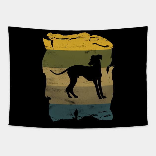 Italian Greyhound Distressed Vintage Retro Silhouette Tapestry by DoggyStyles